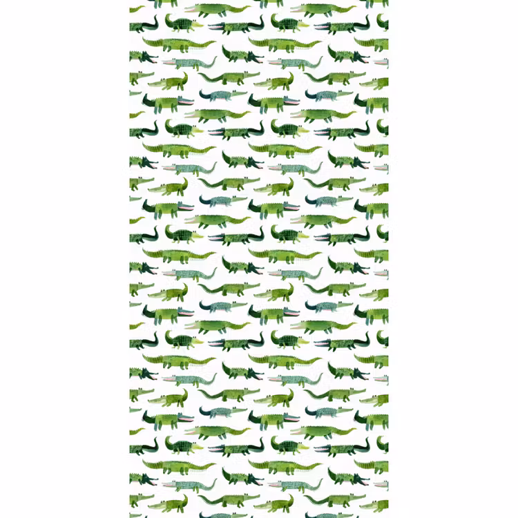 krokodillen - Speels - Groen Behang Vlies klein 1076 -3d_website