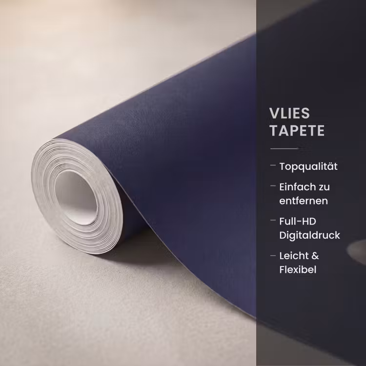 Koe - Delfts - Blauw - Artistiek Behang Vlies klein -USP_closeupDE