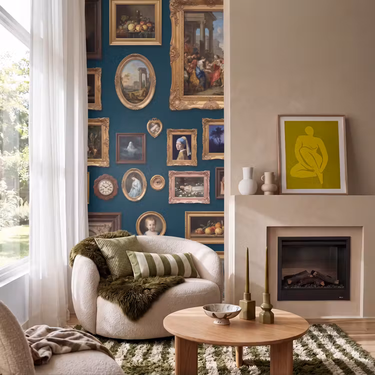 Kunst - Schilderijen - Decoratie - Klassiek - Groen Behang Vlies klein -sfeer2