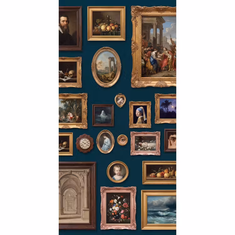 Kunst - Schilderijen - Decoratie - Klassiek - Groen Behang Vlies klein -3d_website