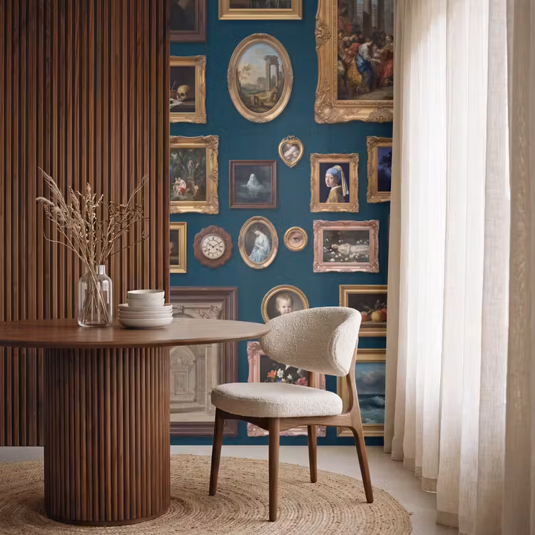Kunst - Schilderijen - Decoratie - Klassiek - Groen Behang Vlies klein -sfeer1