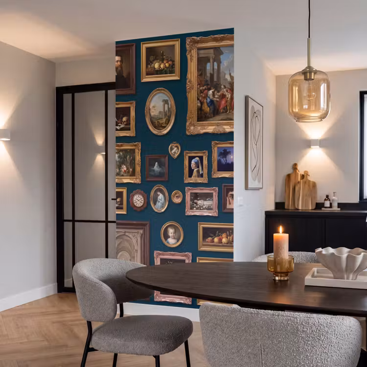 Kunst - Schilderijen - Decoratie - Klassiek - Groen Behang Vlies klein -sfeer3