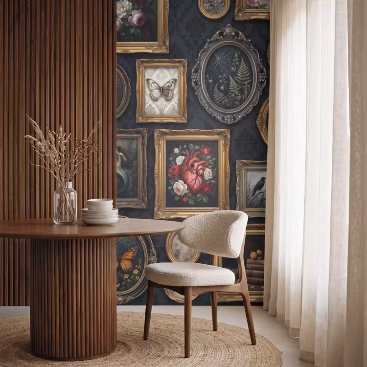Kunst - Collectie - Vintage - Klassiek - Donker Behang Vlies klein -sfeer1