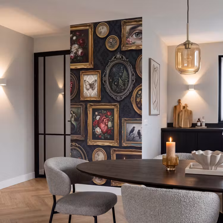 Kunst - Collectie - Vintage - Klassiek - Donker Behang Vlies klein -sfeer3