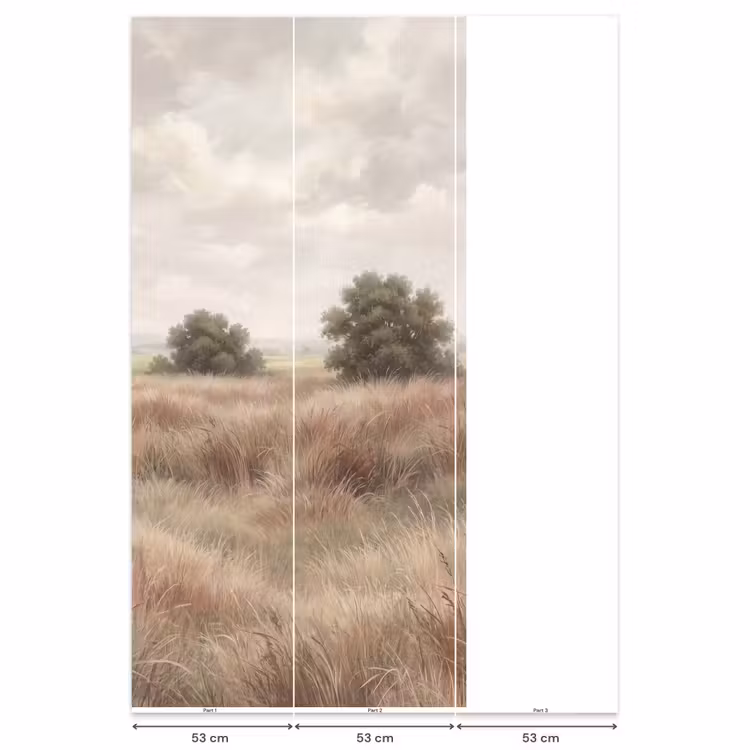 Landschap - Minimalistisch - Beige Behang Vlies klein -USP_banen