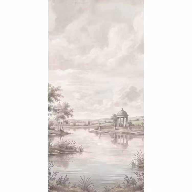 Landschap - Water - Natuur - Sepia Behang Vlies klein -3d_website