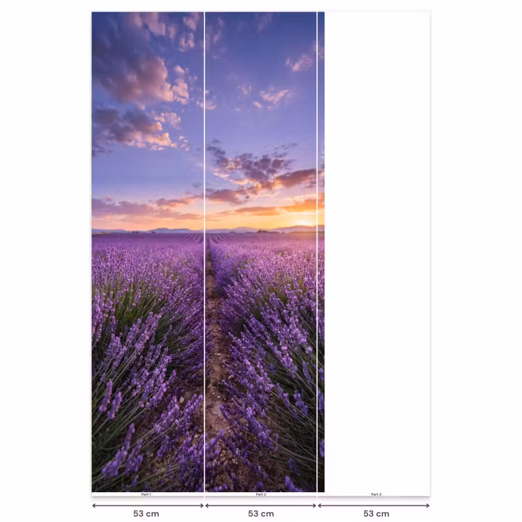 Lavendel - Veld - Natuur - Paars Behang Vlies klein -USP_banen