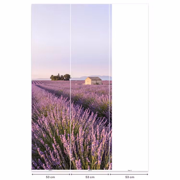 Lavendel - Landschap - Sereen - Paars Behang Vlies klein -USP_banen