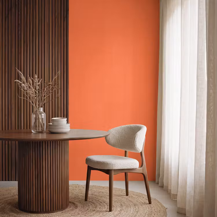 Vivid - Amber - Oranje Behang Vlies klein 1076 -sfeer1