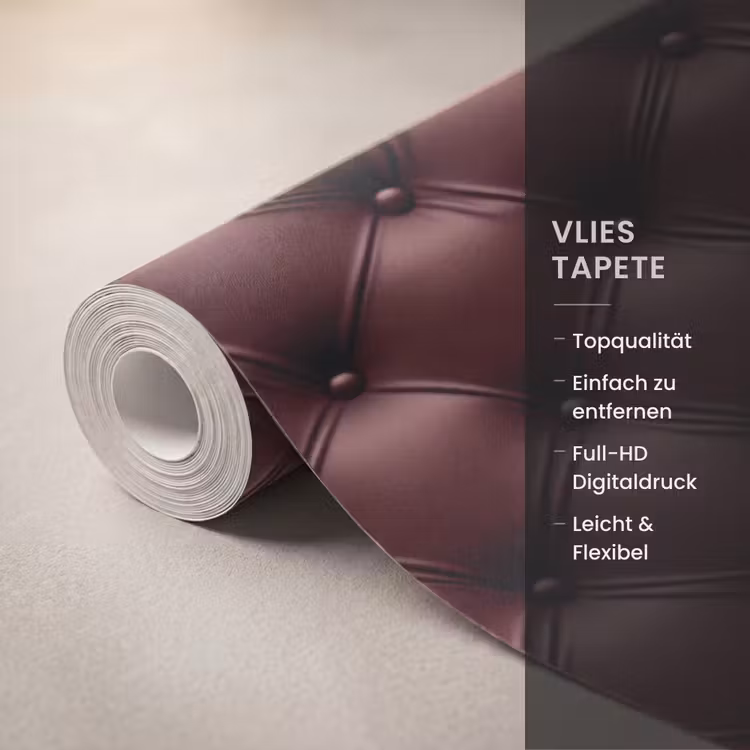 Leer - Patroon - Bordeaux Behang Vlies klein 1076 -USP_closeupDE