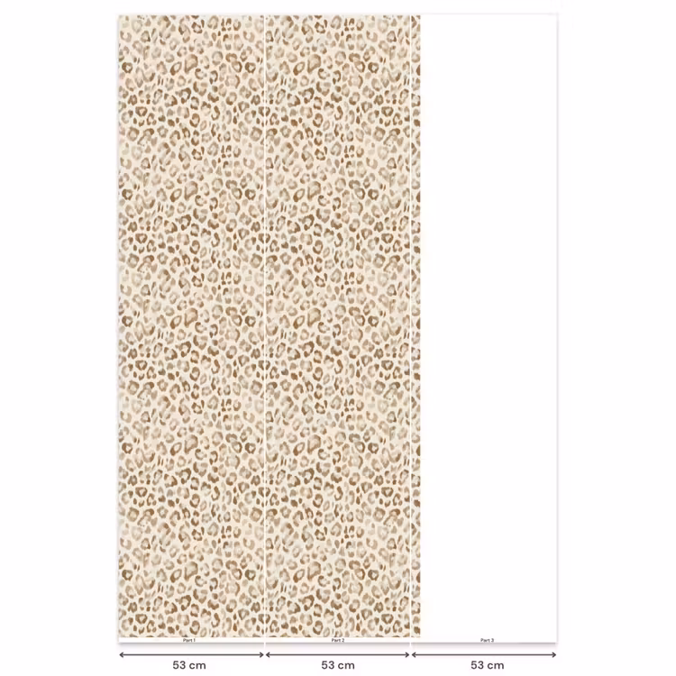 Luipaard - Klassiek - Beige Behang Vlies klein 1076 -USP_banen