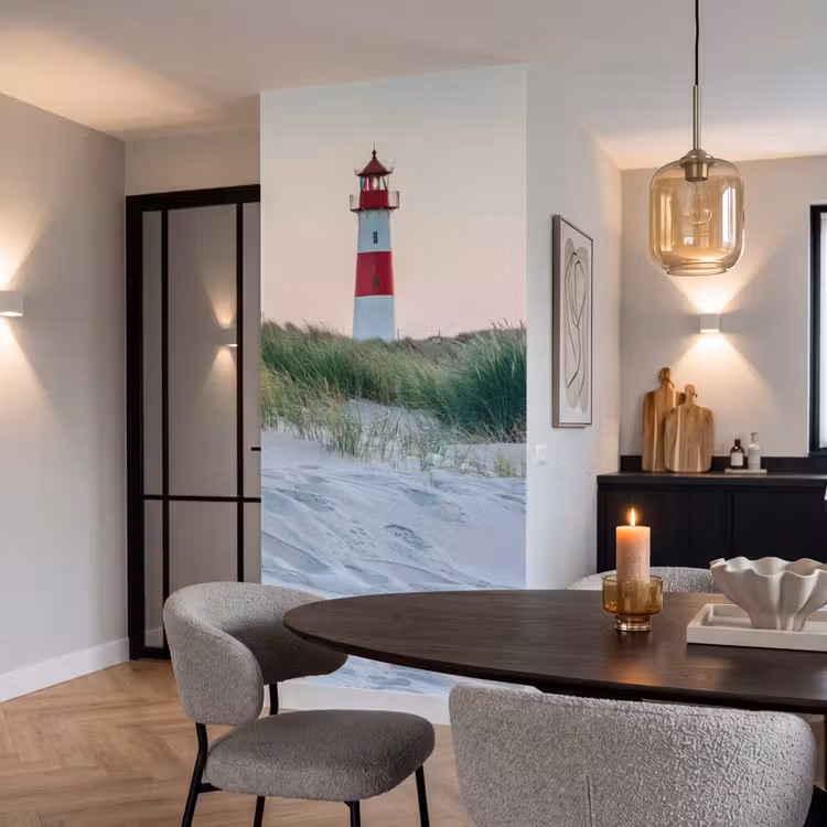 Vuurtoren - Natuur - Strand Behang Vlies klein -sfeer3