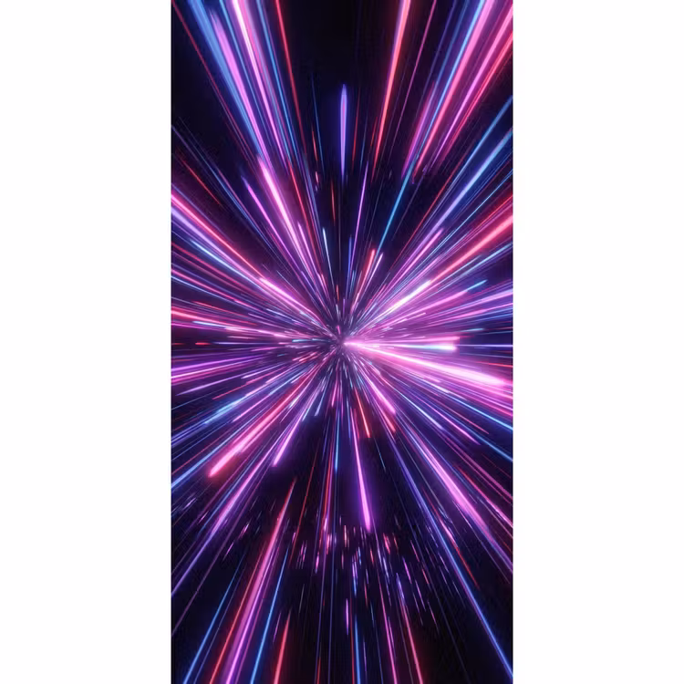 Lichtsnelheid - Ruimte - Roze - Paars Behang Vlies klein -3d_website