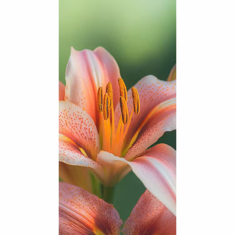 Lelie - Close up - Lichtroze Behang Vlies klein -3d_website