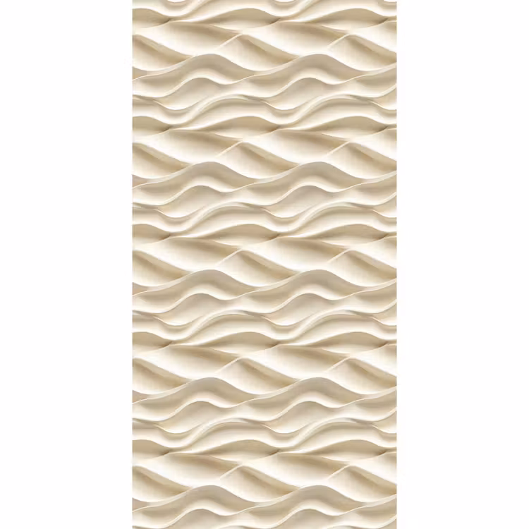 Lijnen - Golvend - Crème Behang Vlies klein 1076 -3d_website