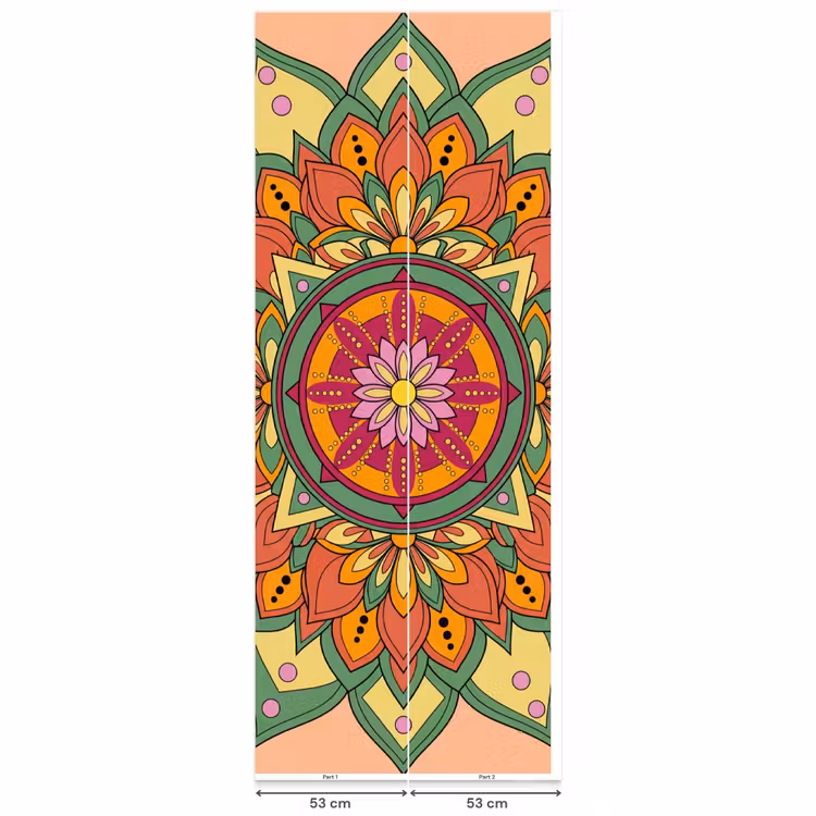 Mandala - Bloemen - Abstract - Kleurrijk Behang Vlies klein -USP_banen