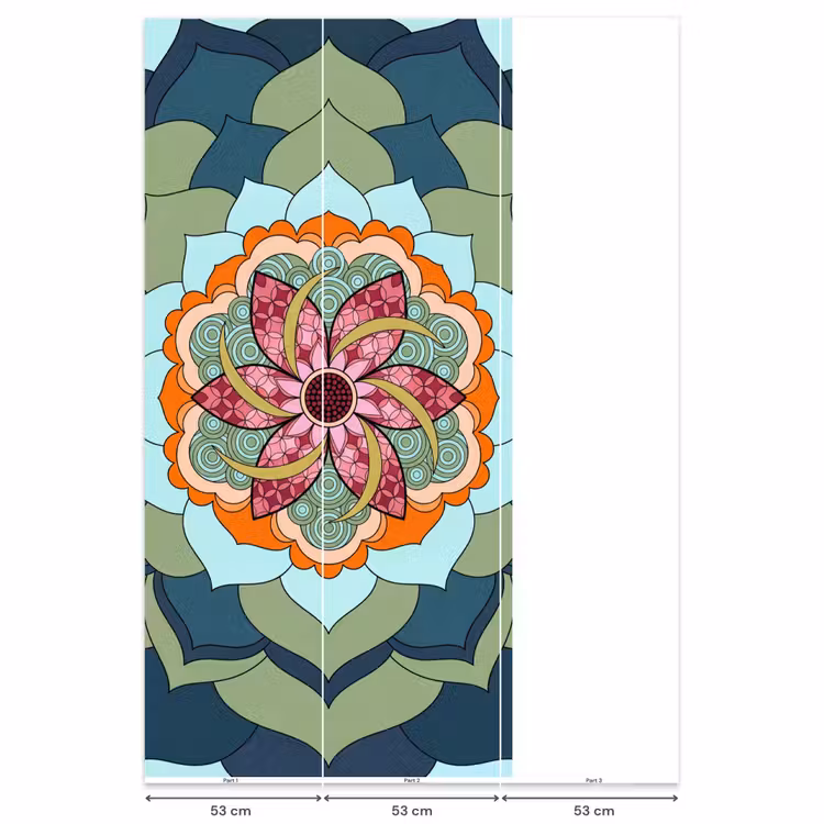 Mandala - Geometrisch - Kunst - Decoratief - Kleurrijk Behang Vlies klein -USP_banen