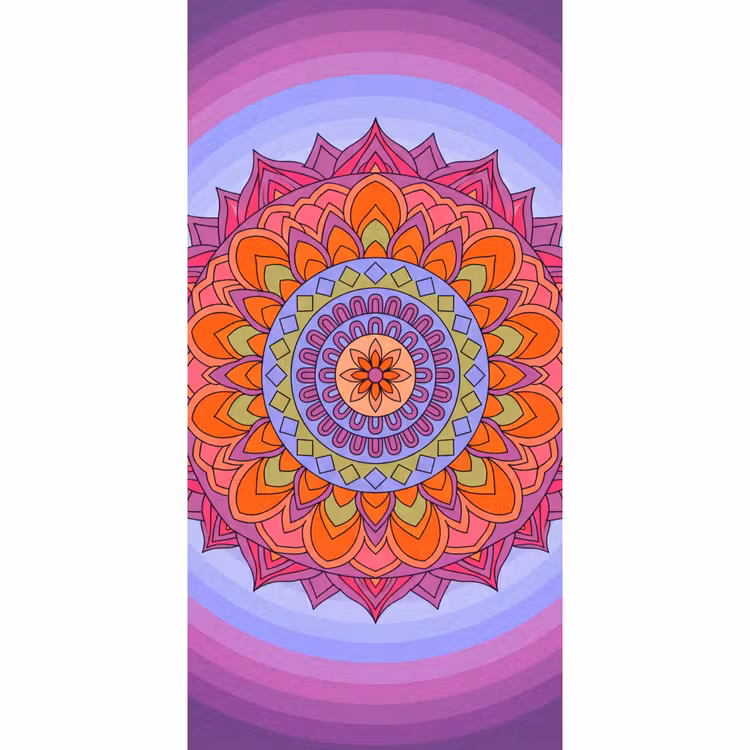 Mandala - Cirkel - Abstract - Kleurrijk - Patroon Behang Vlies klein -3d_website