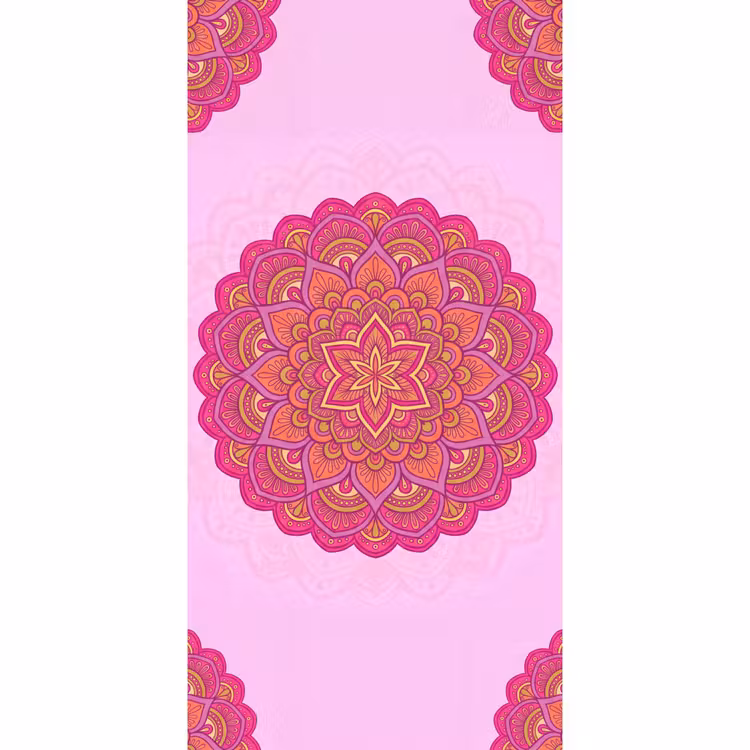 Mandala - Cirkel - Spiritueel - Oosters - Roze Behang Vlies klein -3d_website