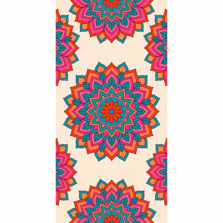 Mandala - Patroon - Abstract - Kleurrijk - Modern Behang Vlies klein -3d_website