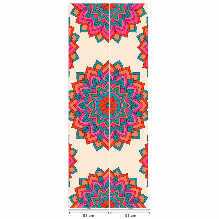 Mandala - Patroon - Abstract - Kleurrijk - Modern Behang Vlies klein -USP_banen
