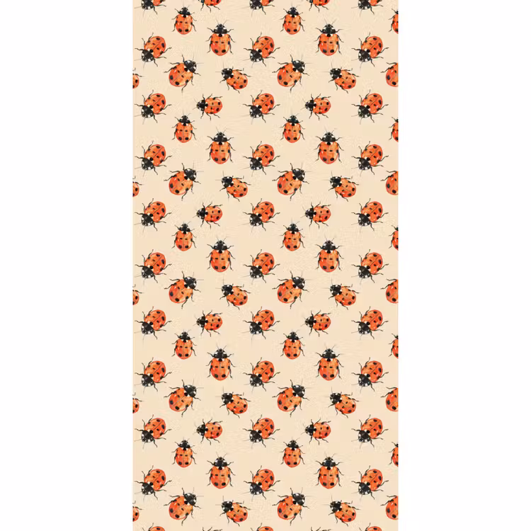 Lieveheersbeestjes - Patroon - Rood Behang Vlies klein 1076 -3d_website