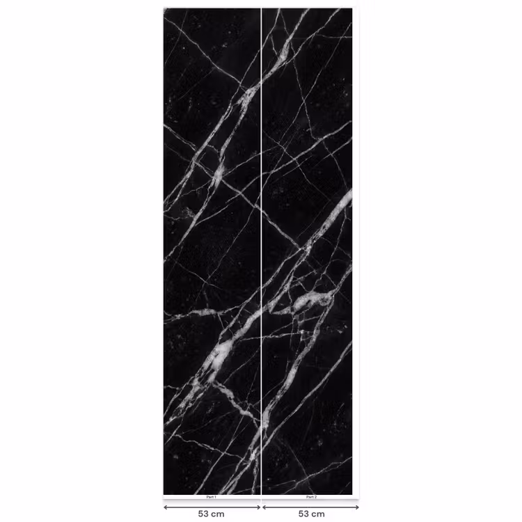 Marmer - Aders - Abstract - Zwart Behang Vlies klein -USP_banen