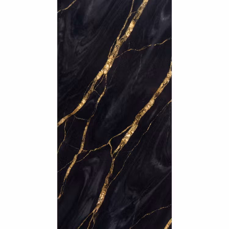 Marmer - Gouden aders - Abstract - Zwart Behang Vlies klein -3d_website