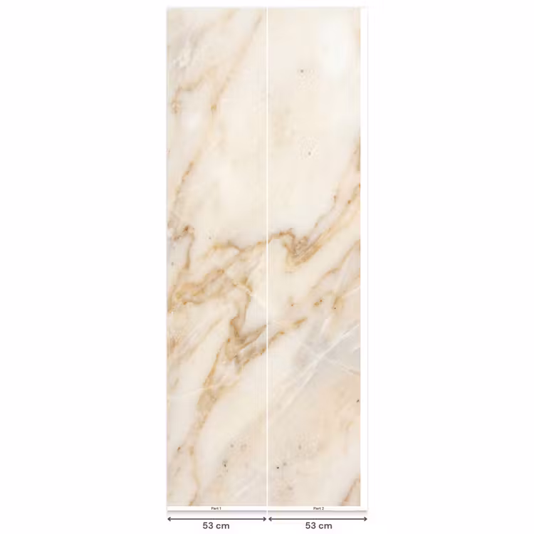 Marmer - Ader - Abstract - Wit - Goud Behang Vlies klein -USP_banen