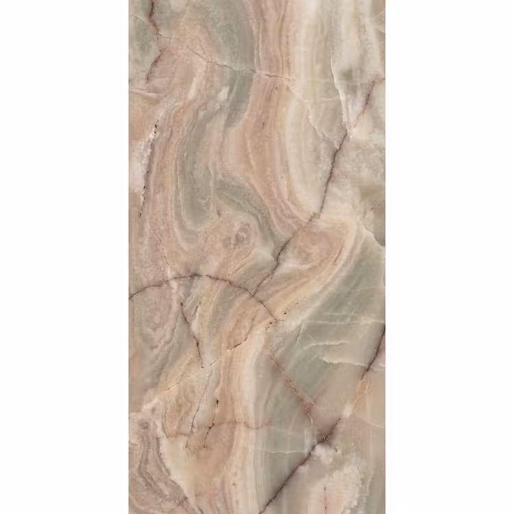 Marmer - Patroon - Abstract - Beige - Groen Behang Vlies klein -3d_website