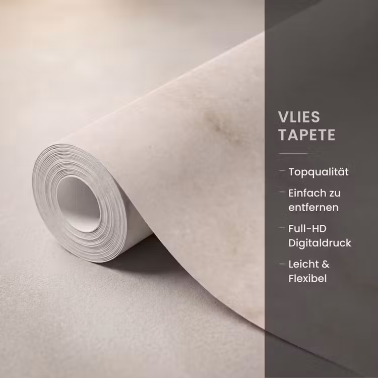 Marmer - Patroon - Abstract - Modern - Beige Behang Vlies klein -USP_closeupDE