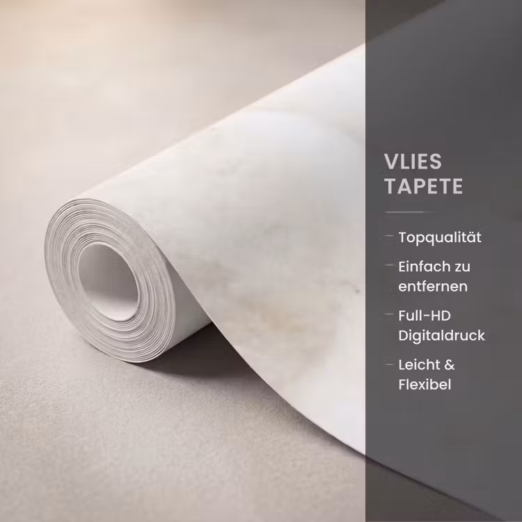 Marmer - Textuur - Abstract - Wit - Bruin Behang Vlies klein -USP_closeupDE
