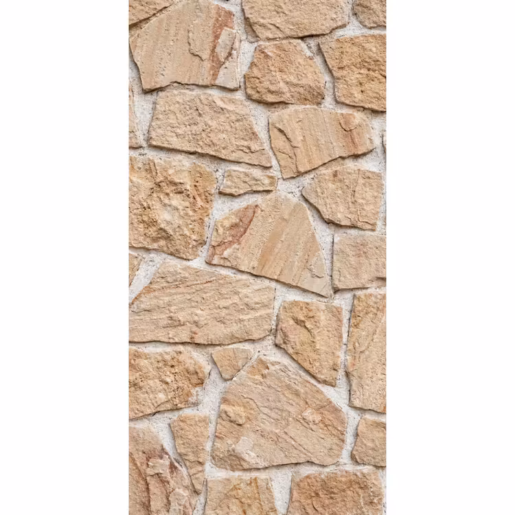 Muur - Steen - Patroon - Rustiek - Beige Behang Vlies klein -3d_website