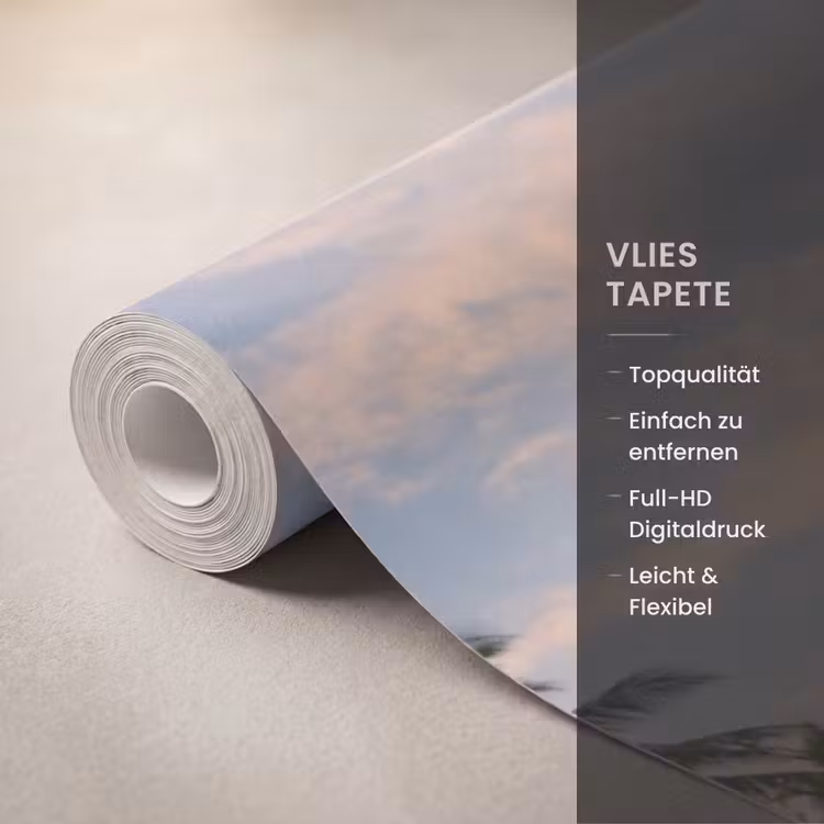 Zee - Berg - Landschap - Tropisch - Goud Behang Vlies klein -USP_closeupDE