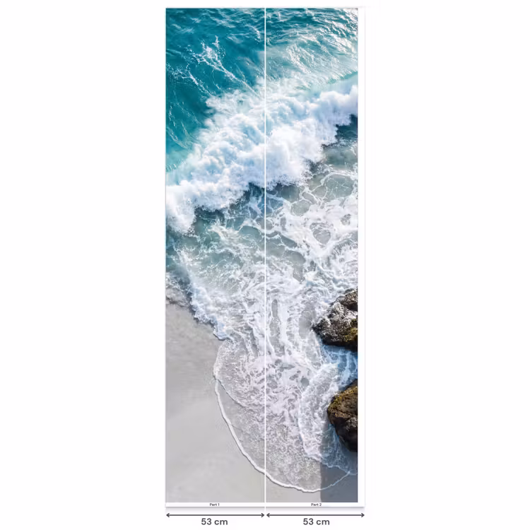 Zee - Golf - Strand - Natuur - Blauw Behang Vlies klein -USP_banen