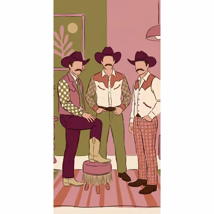 Mensen - Mannen - Hoeden - Retro - Interieur Behang Vlies klein -3d_website