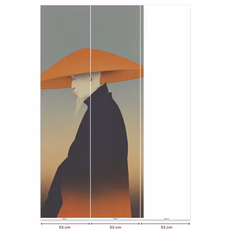 Minimalistisch - Silhouet - Oranje Behang Vlies klein -USP_banen