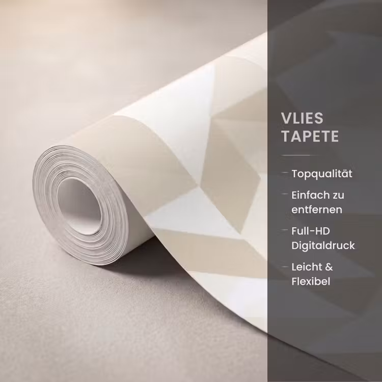 Modern - Abstract - Beige Behang Vlies klein 1076 -USP_closeupDE