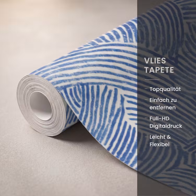 Modern - Abstract - Blauw Behang Vlies klein 1076 -USP_closeupDE