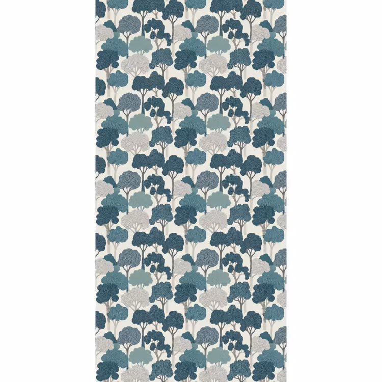 Modern - Bomen - Bos - Patroon - Blauw Behang Vlies klein 1076 -3d_website
