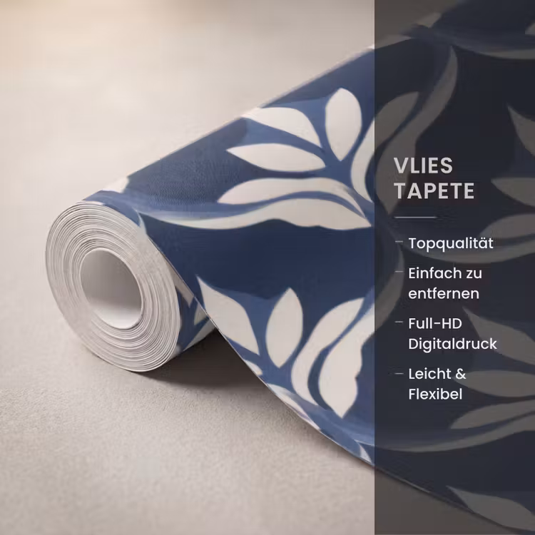 Modern - Ontwerp - Blauw Behang Vlies klein 1076 -USP_closeupDE