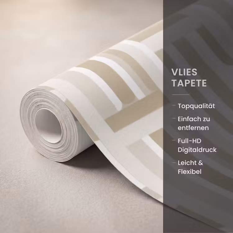 Modern - Geometrisch - Beige Behang Vlies klein 1076 -USP_closeupDE