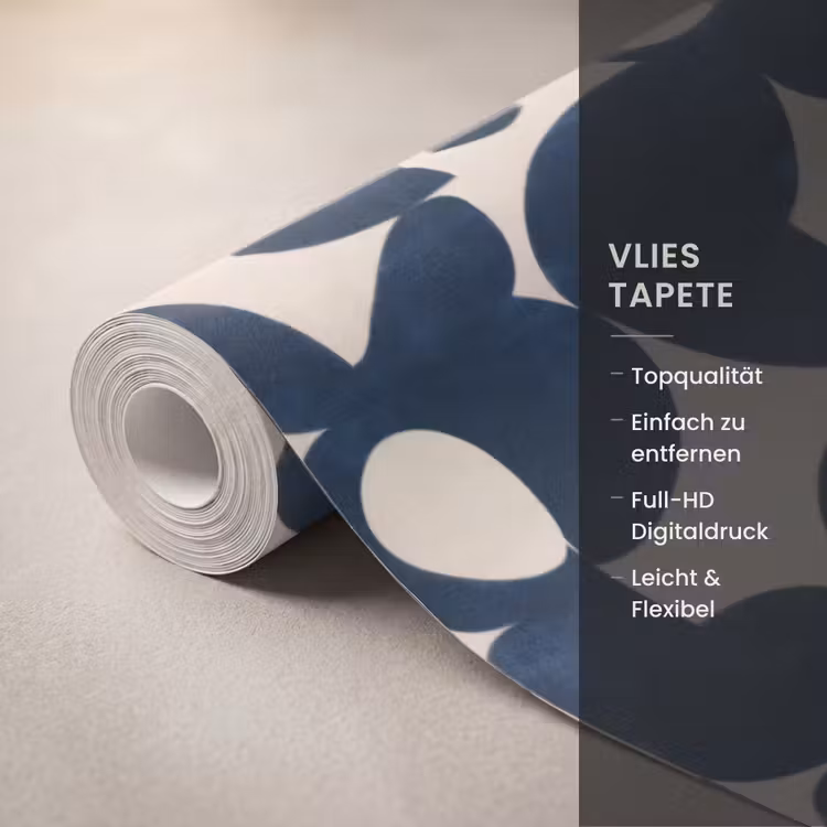 Modern - Geometrisch - Blauw Behang Vlies klein 1076 -USP_closeupDE