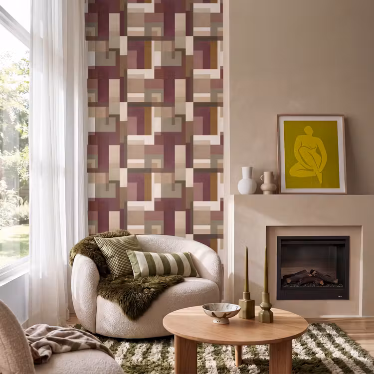Modern - Geometrie - Kleurrijk Behang Vlies klein 1076 -sfeer2