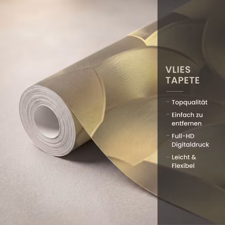 Modern - Cirkel - Goud Behang Vlies klein 1076 -USP_closeupDE