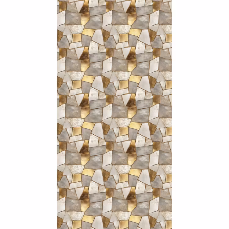Mozaïek - Marmer - Goud Behang Vlies klein 1076 -3d_website
