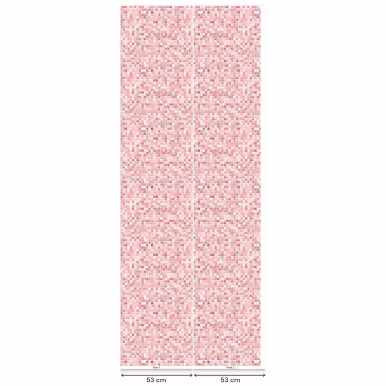 Mozaïek - Patroon - Roze Behang Vlies klein 1076 -USP_banen