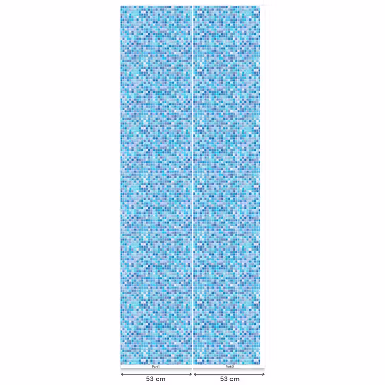 Mozaïek - Patroon - Turquoise Behang Vlies klein 1076 -USP_banen