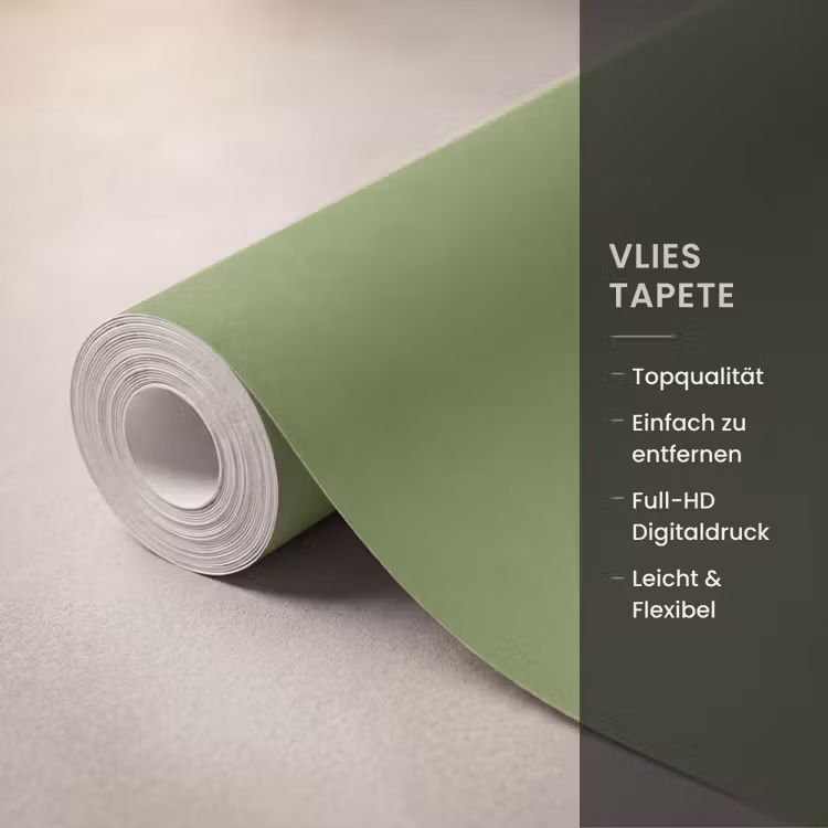Tapete - Moss – Green – Grün - Moss - Green - Groen Behang Vlies klein 1076