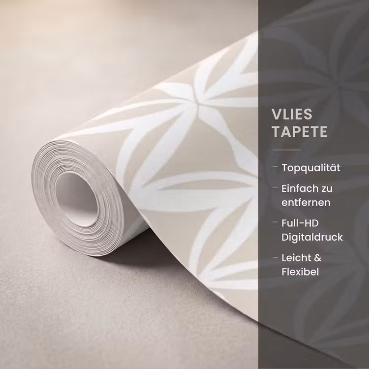 Motief - Modern - Beige Behang Vlies klein 1076 -USP_closeupDE
